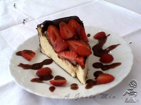 Cheesecake con cioccolato e fragole 3