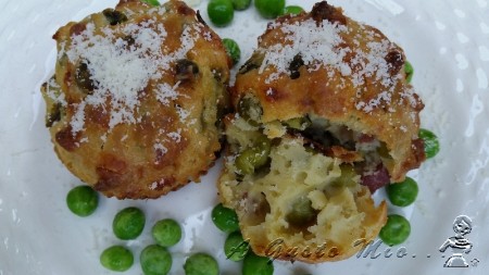 Muffin salati con piselli 04