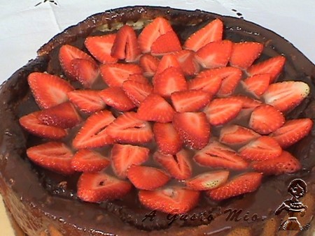 Cheesecake con cioccolato e fragole 2