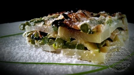 Lasagna bianca con patate e asparagi 05